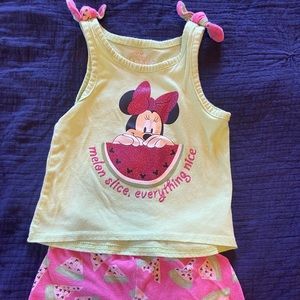 Minnie Mouse tank and shorts two piece set